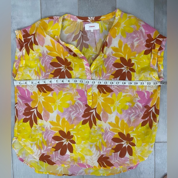 Xirena Sam Short Sleeve Top Pink Lemonade Size Small - Picture 6 of 6